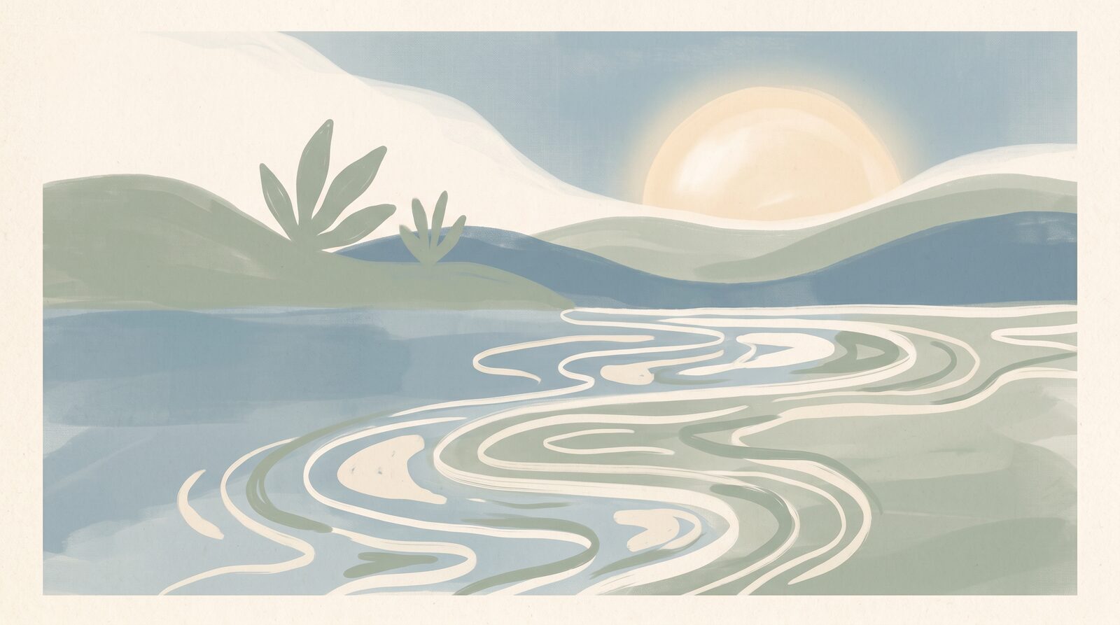 Abstract Lake Norman illustration